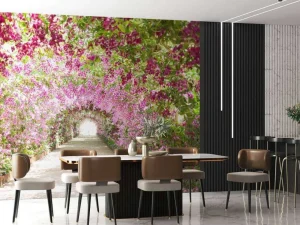Discount Botanische tuin met orchideeën fotobehang Tienerkamer | 3d