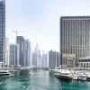 Outlet Boten in Dubai Marina fotobehang Transport | Architectuur