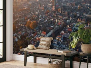 Hot Bovenaanzicht van Utrecht fotobehang Architectuur