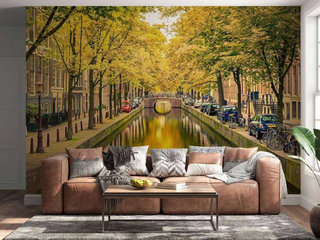 brug_over_een_kanaal_in_a_10.webp Best Brug over een kanaal in Amsterdam fotobehang Steden | Architectuur