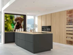 Outlet Bruine labrador met een wazige achtergrond fotobehang Dieren