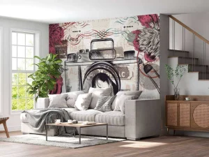 Online Camera vintage design fotobehang Keuken | Gang