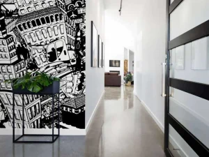 Fashion Cartoon stad fotobehang Tienerkamer | Kinderkamer