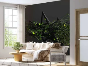 Hot Chaotische textuur in 3D fotobehang Tienerkamer | Computerkamer