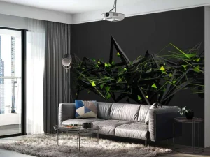 Hot Chaotische textuur in 3D fotobehang Tienerkamer | Computerkamer