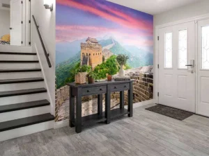 Hot Chinese Muur onder een unieke hemel fotobehang Architectuur