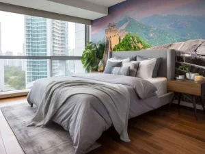 Hot Chinese Muur onder een unieke hemel fotobehang Architectuur
