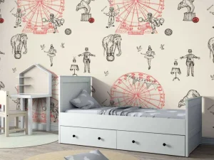 Hot Circus patroon Kinderkamer | Dieren