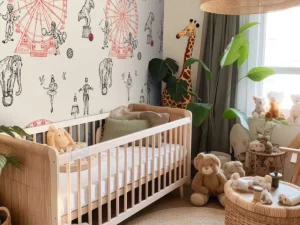 Hot Circus patroon Kinderkamer | Dieren