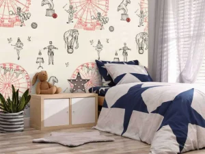 Hot Circus patroon Kinderkamer | Dieren