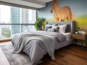 Discount Cremello Paard in weide fotobehang Tienerkamer | Kinderkamer