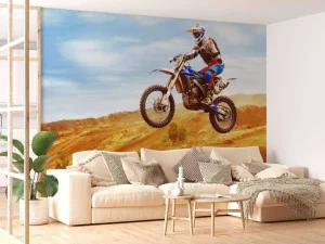 Clearance Crossmotor stunt fotobehang Tienerkamer | Transport