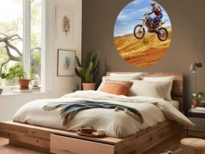 Clearance Crossmotor stunt fotobehang Tienerkamer | Transport