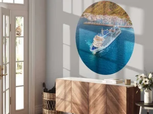 Hot Cruiseschip in de haven fotobehang Tienerkamer | Transport