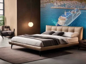 Hot Cruiseschip in de haven fotobehang Tienerkamer | Transport