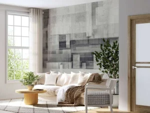 New 3D betonnen muur fotobehang Hobbykamer | Oppervlakten