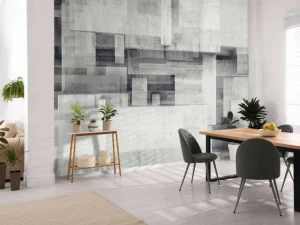 New 3D betonnen muur fotobehang Hobbykamer | Oppervlakten