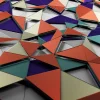 New 3D weergave van gekleurde driehoeken fotobehang Kunst & Design | 3d