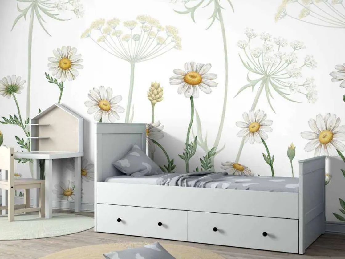 dazzling_daisies__white_6.webp New Dazzling Daisies - White Kinderkamer | Bloemen
