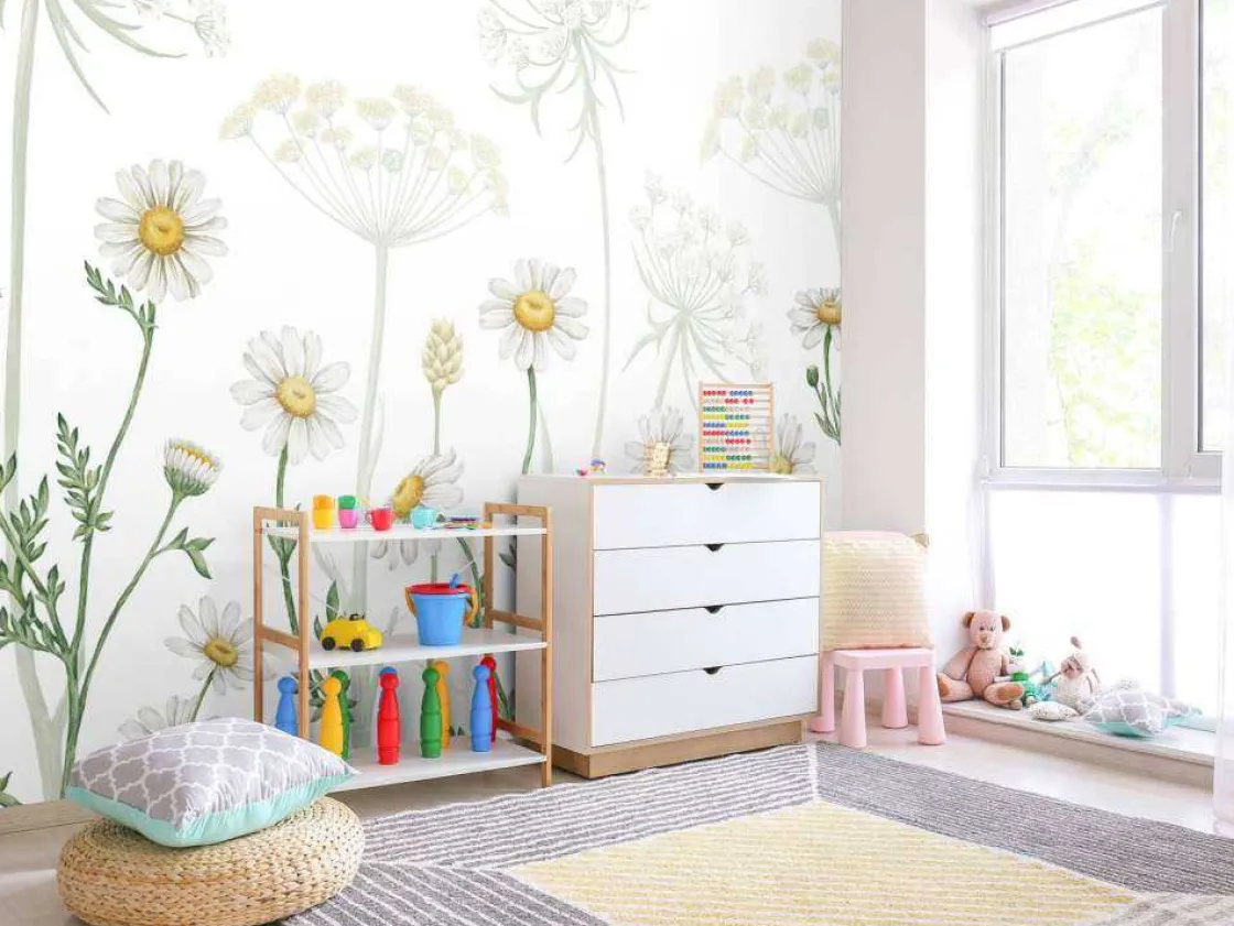 dazzling_daisies__white_7.webp New Dazzling Daisies - White Kinderkamer | Bloemen