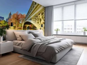 Hot De Bow Bridge in Central Park fotobehang Architectuur