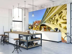 Hot De Bow Bridge in Central Park fotobehang Architectuur
