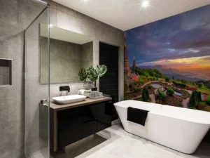 Sale De Doi Inthanon berg bij zonsondergang fotobehang Architectuur