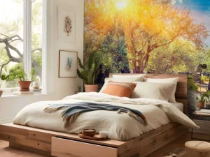 New De Gethsemane olijven boomgaard bij zonsopkomst fotobehang Bloemen