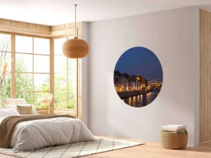 Clearance De Hoge Brug in de avond fotobehang Architectuur