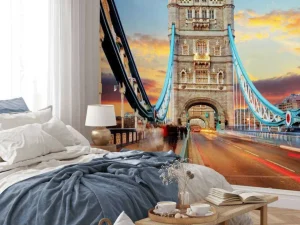 Discount De London Tower Bridge bij zonsondergang fotobehang Architectuur