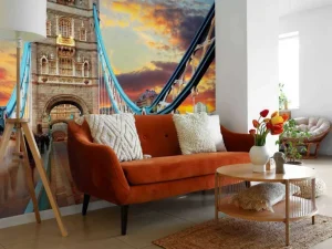 Discount De London Tower Bridge bij zonsondergang fotobehang Architectuur