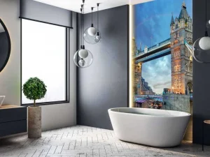 Hot De London Tower Bridge onder een regenboog fotobehang Architectuur