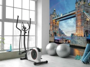 Hot De London Tower Bridge onder een regenboog fotobehang Architectuur