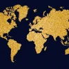 Hot De planeet van goud fotobehang Hobbykamer