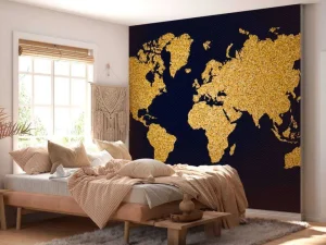 Hot De planeet van goud fotobehang Hobbykamer