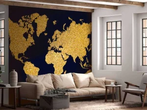 Hot De planeet van goud fotobehang Hobbykamer