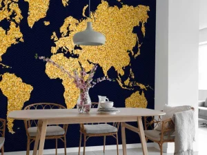 Hot De planeet van goud fotobehang Hobbykamer