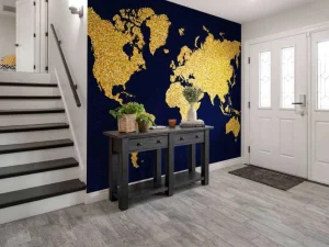 Hot De planeet van goud fotobehang Hobbykamer