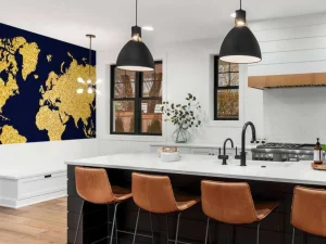 Hot De planeet van goud fotobehang Hobbykamer