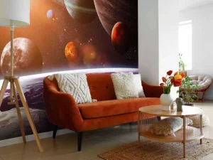 New De planeten om de aarde fotobehang Tienerkamer