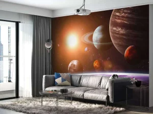 New De planeten om de aarde fotobehang Tienerkamer