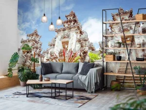 Outlet De Pura Lempuyang tempel in Bali fotobehang Architectuur