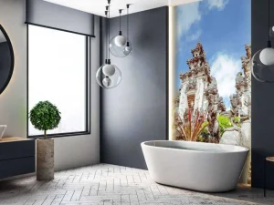 Outlet De Pura Lempuyang tempel in Bali fotobehang Architectuur