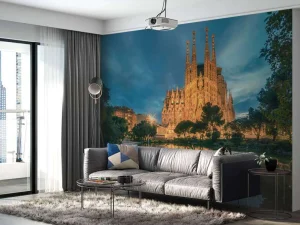New De Sagrada Familia in Barcelona fotobehang Architectuur