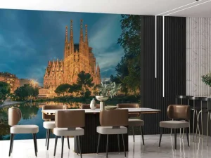 New De Sagrada Familia in Barcelona fotobehang Architectuur