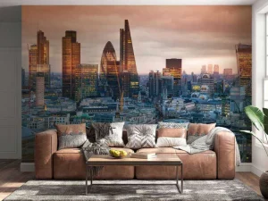 Online De skyline van Londen fotobehang Architectuur