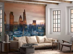Online De skyline van Londen fotobehang Architectuur