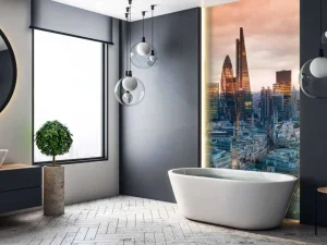 Online De skyline van Londen fotobehang Architectuur