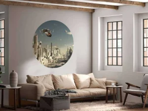 Best De stad van de toekomst fotobehang Architectuur