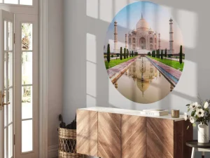 Outlet De Taj Mahal vanuit de tuin fotobehang Architectuur